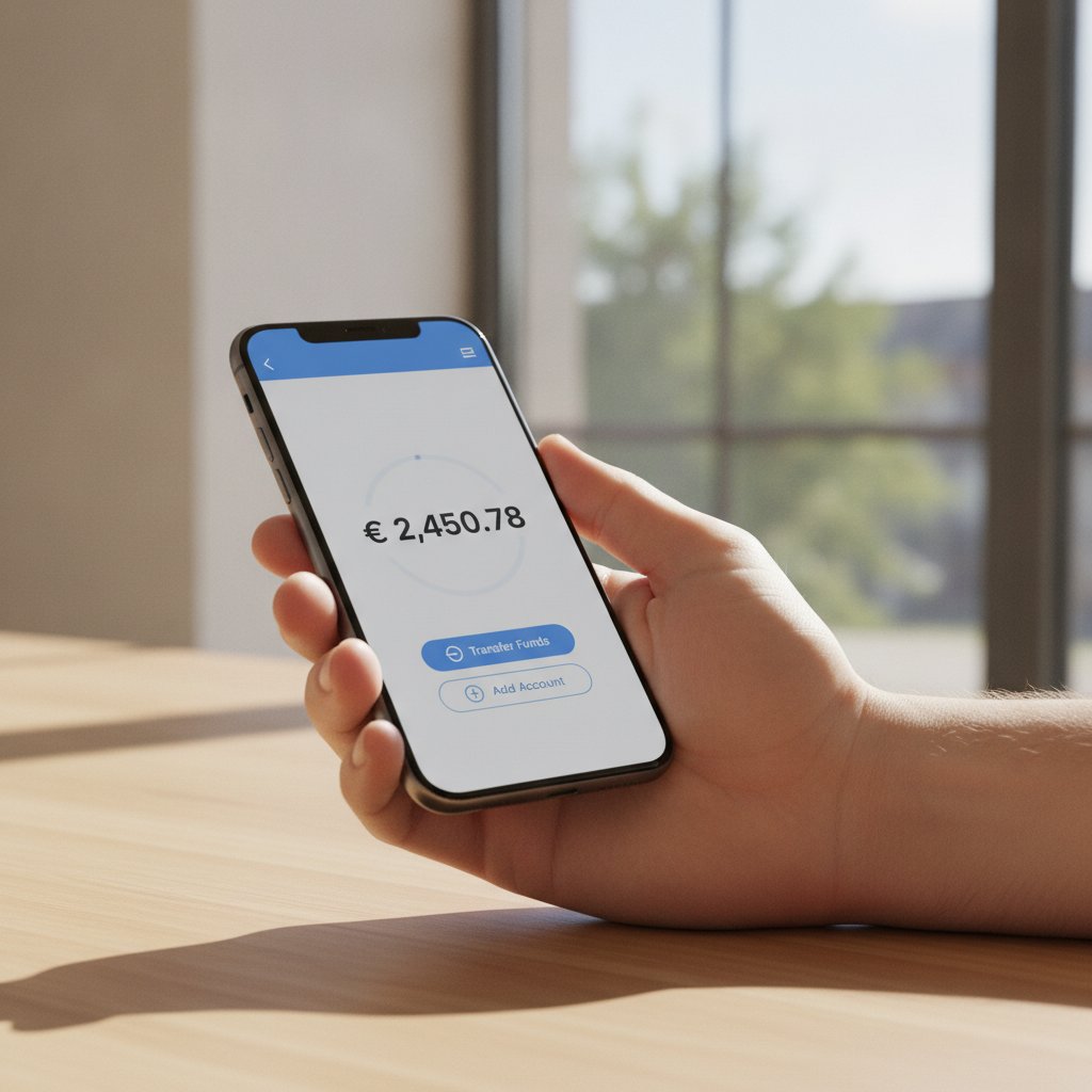 Application de banque en ligne allemande sur smartphone