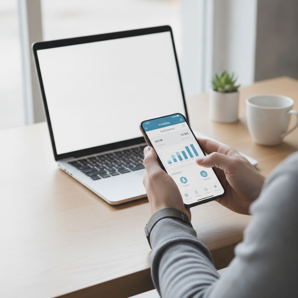 consultation d'un compte CIC banque en ligne sur smartphone