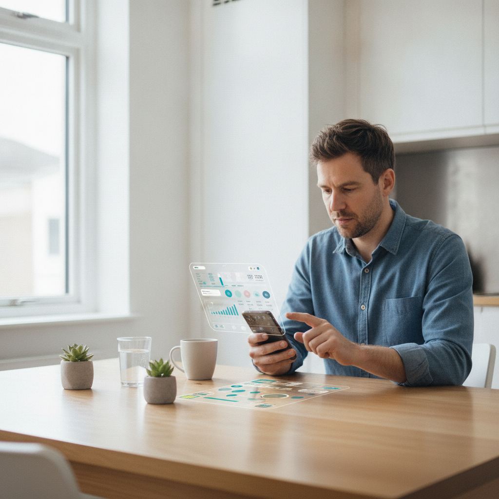 utilisation application banque en ligne LCL sur smartphone