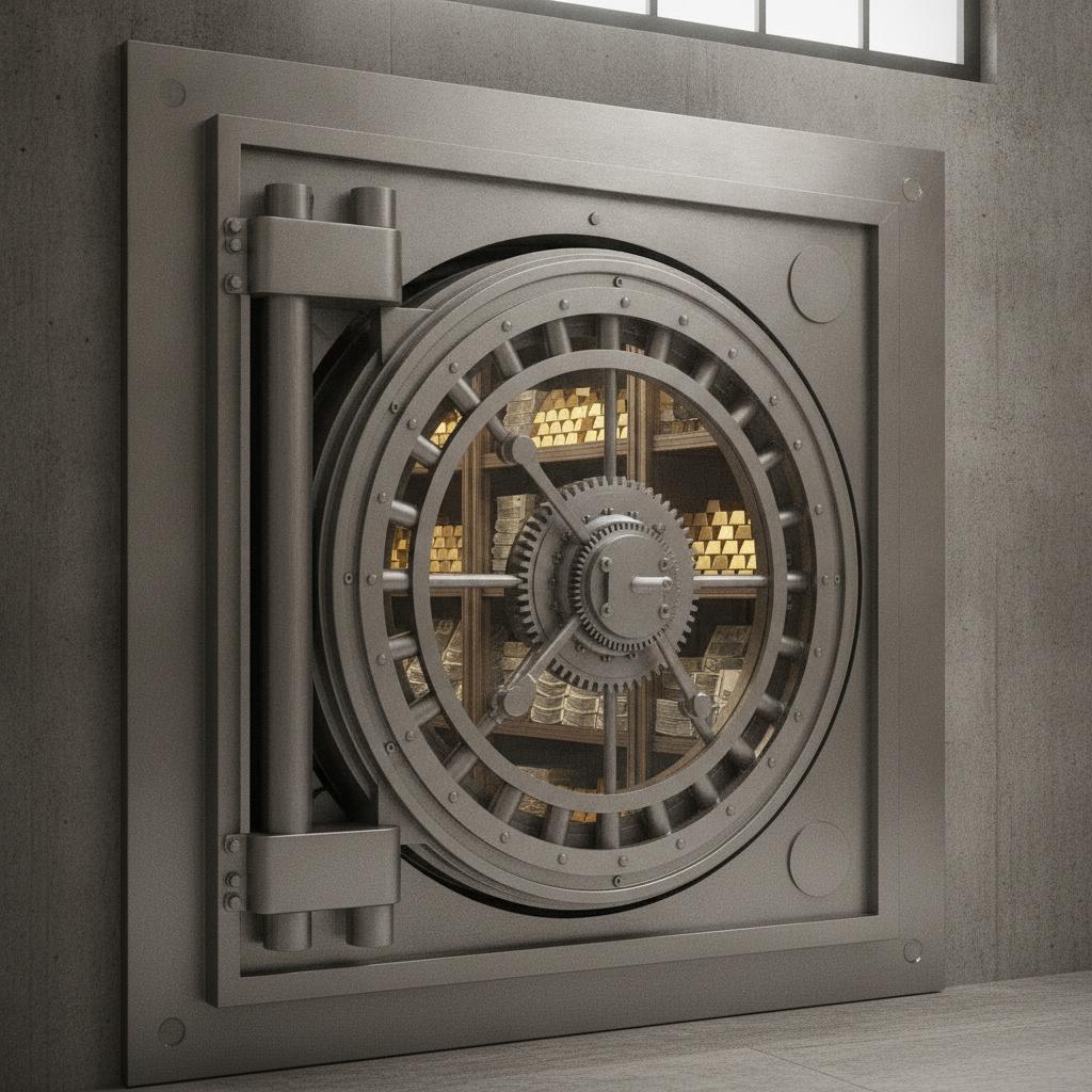 Coffre-fort sécurisé symbolisant la garantie des dépôts bancaires FGDR