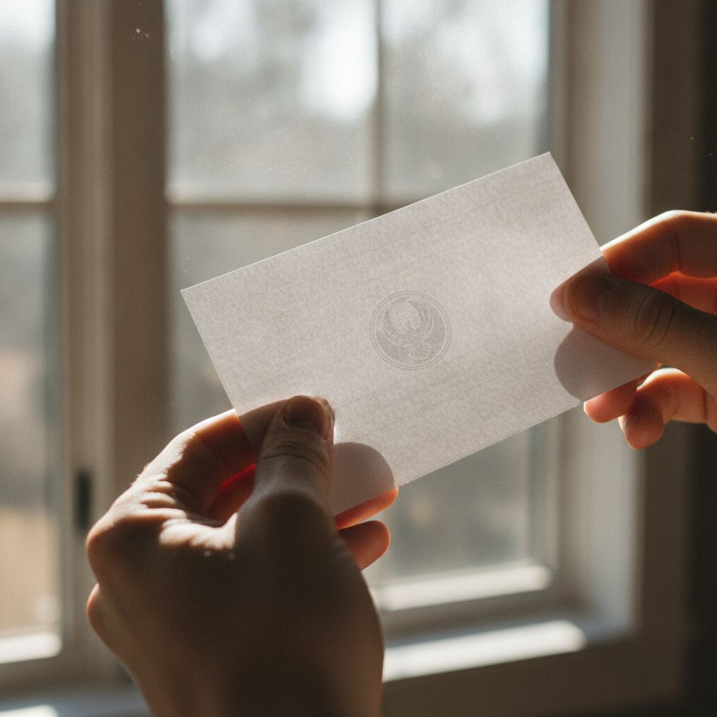 personne verifiant l'authenticite d'un cheque de banque a la lumiere